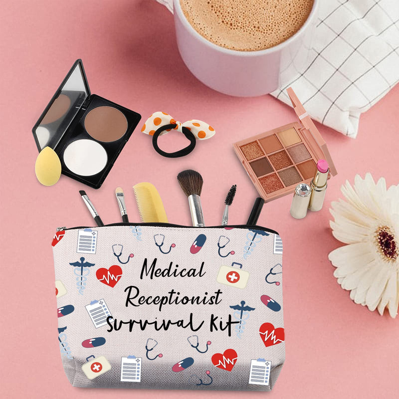 [Australia - AusPower] - TSOTMO Medical Receptionist Gift Doctor Nurse Gift Healthcare Gift Medical Assistant Zipper Pouch Gift Medical Staff Gift Medical Appreciation Gift (Medical Recep) Medical Recep 
