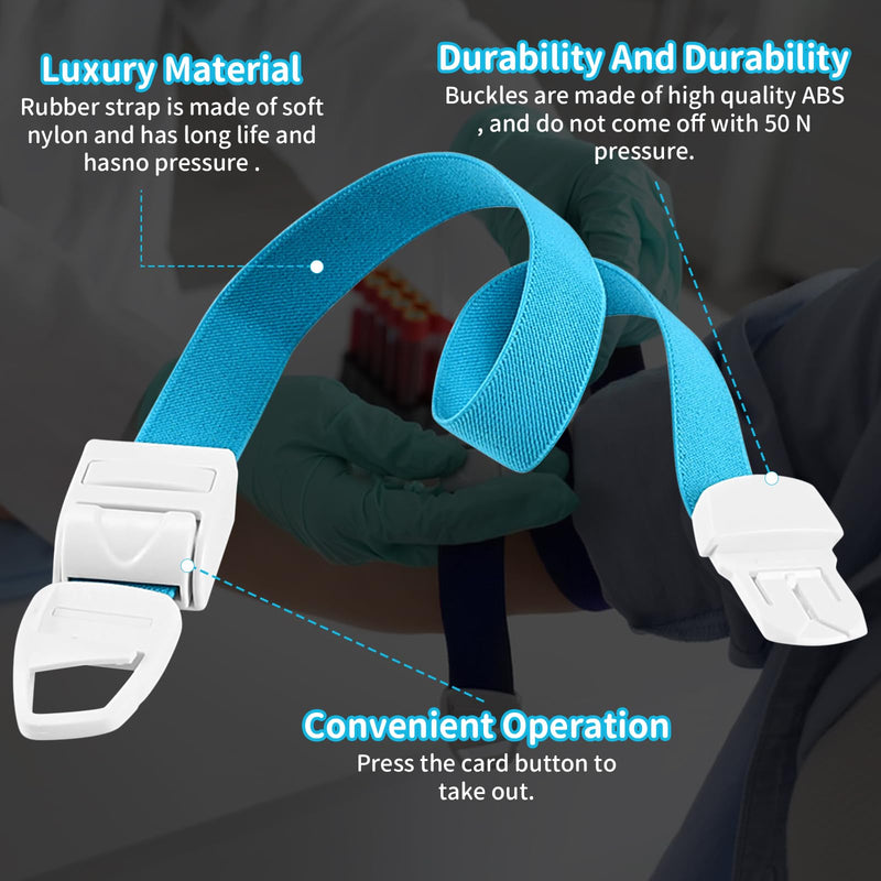 Simsky Tourniquet Storage Hose, Medical Vein Congestion with Quick One-Hand Operation, Universal for First Aid, Blood Collection & Sports Injuries, Practical Set for Emergencies, Pack of 3