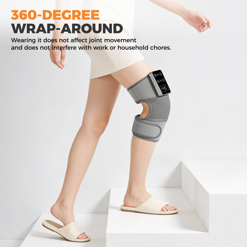 YAZHI Cordless Knee Massager for Pain Relief – Electric Heated Knee Brace, 5 Heat Levels & 3 Massage Modes, Gifts for Men and Women 2pack 2pcs
