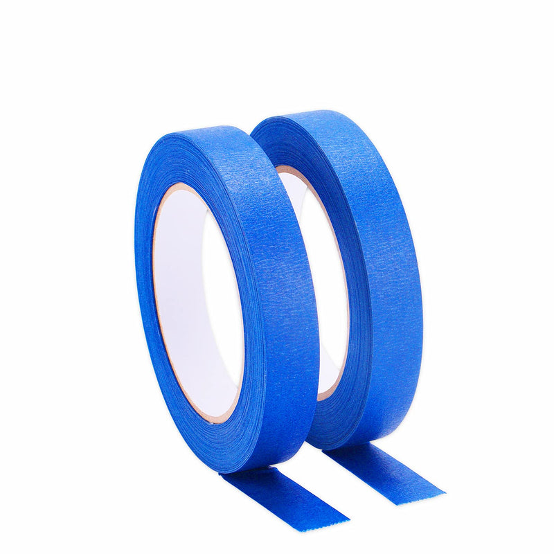 [Australia - AusPower] - Lichamp Blue Painters Tape 3/4 inch, 2 Pack Blue Masking Tape 3/4 inch x 55 Yards x 2 Rolls (110 Total Yards) 