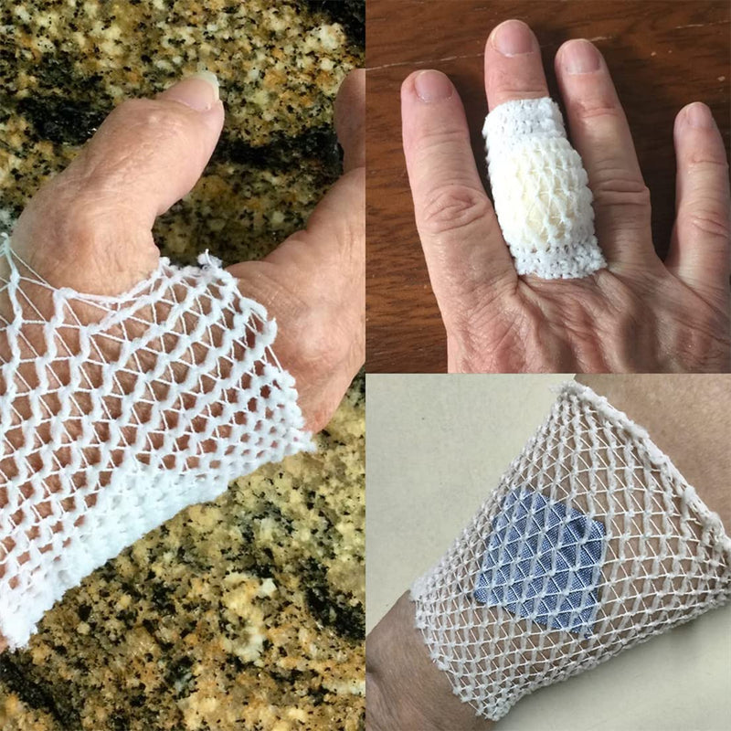 [Australia - AusPower] - Tubular Bandage Elastic Net Bandages 7M Tubular Gauze Breathable Wound Dressing Wrap Retainer Stretch Bandage Support 