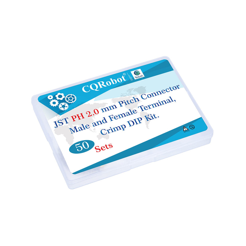 [Australia - AusPower] - JST PH 2.0 mm Pitch 5-Pin Electronic Computer Connector IC Male Plugs, Female Sockets Housing and T-Shaped Crimp Terminal Kit. 50 Sets/350 Pieces Wire-to-Board Adapter Cable Assembly. 