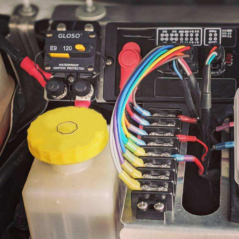 [Australia - AusPower] - GLOSO Marine Terminal Blocks TBD Double Row Stainless 10-22 AWG Cu, 30A/600V- 1 Pack, 6 Poles 6P 30A/600V, M4 