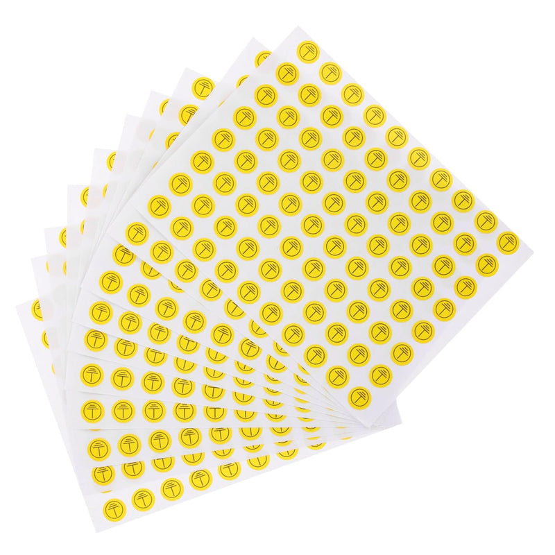 iplusmile 800Pcs Grounding Symbol Stickers 0.39X0.39 Inch Electrical Panel Labels Protective Ground Warning Stickers Durable Adhesive for Industrial Safety