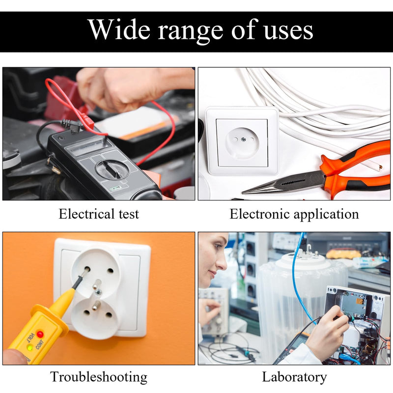 [Australia - AusPower] - 10 Pcs 14 Gauge Jumper Wires Alligator Clips to Alligator Clip Electrical Test Wires Set Silicone Flexible Cable for Electrical Testing (3.3 Ft) 