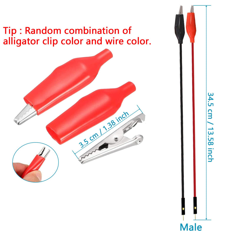 [Australia - AusPower] - 560 Pieces Jumper Wire Kit 14 Lengths Assorted Preformed Breadboard Jumper Wire+65 pcs Solderless Flexible Breadboard Jumper Wires +Alligator Clip Test Leads with Free Box&Tweezers 560pcs+65pcs+2pcs Alligator 