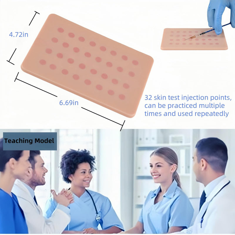 [Australia - AusPower] - 32 Points Skin Test Module Skin Test pad,Intradermal Injection Training Pad for for Venipuncture Practice,Insertion Practice Pad for Medical Education（32 Points） 32 points 