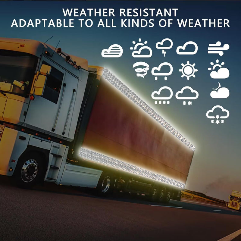 [Australia - AusPower] - Reflective Tape 2 Inch x 30 Feet DOT-C2 Shining Star Fade Resistant White Reflective Tape Outdoor Waterproof Strong Adhesive Safety Warning Tape Reflector Conspicuity Tape for Trailer Trucks Bike 2IN x 30FT 