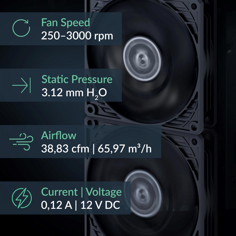 [Australia - AusPower] - ARCTIC P9 PWM PST - PC Fan, 92 mm PWM case Fan with Cable Splitter, Optimized for Static Pressure, 200-3000 RPM, Quiet and efficient Motor, 0dB Mode - Black 