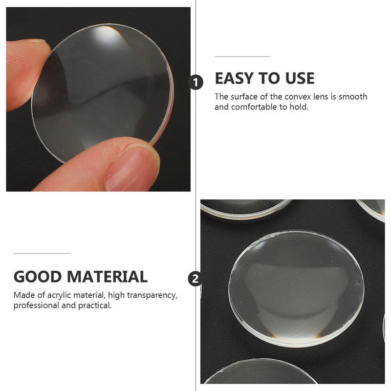 [Australia - AusPower] - 60pcs Biconvex Lens Physics Teaching Tools Experiment Tools Middle School Optical Lens Lenses Physics for Laboratory Lens for Physics Teaching Double Convex Lens Optical Lens Kit 