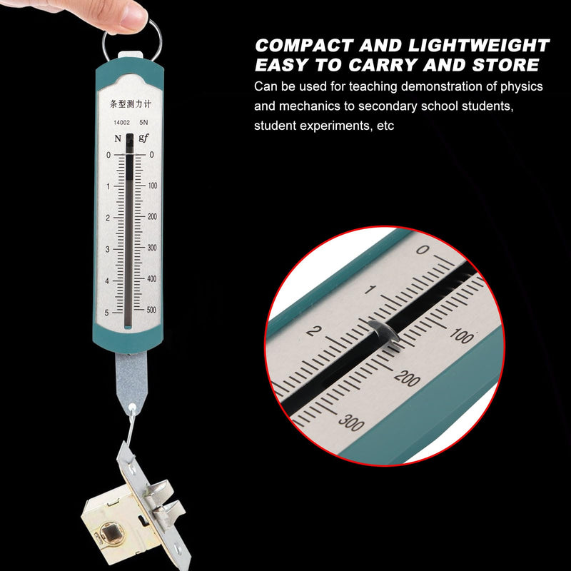 [Australia - AusPower] - HAOHIZE Spring Force Meter, Pack of 4 Spring Force Gauge 5N Precise Portable Bar Force Meter for Physical-Mechanical Experiments 