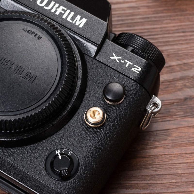 [Australia - AusPower] - Wood Wooden Camera Flash Remote PC Sync Terminal Cap Cover Protecter for Fujifilm Fuji X-T4 X-T3 X-T2 X-T1 GFX 50R 50S 100 (Ebony) Ebony 