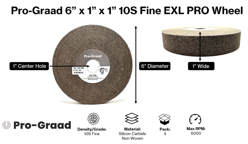 [Australia - AusPower] - EXL PRO Convolute Deburring Polishing Wheel - 6" x 1" x 1" 10S Fine Silicon Carbide - Professional Grade - Metal Deburring, Finishing and Polishing Wheel - (1 Pack) 6" x 1" x 1" 