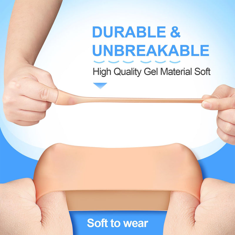 [Australia - AusPower] - 20 Pcs Gel Finger Protectors, Finger Caps Silicone Fingertips Protection, Reusable Soft High Elastic Fingertip Bandages for Relief Finger Arthritis, Cracked Fingers, and Other Finger Pain(Multi-Size) 