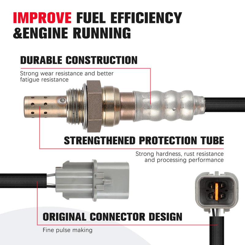 O2 Sensor Downstream Replacement for Kia Soul, Optima, Rio, Forte Koup, for Hyundai Elantra, Accent, Veloster, Ioniq, Kona, Sonata, Tucson - Bank 1 Sensor 2, Heated Oxygen Sensor 234-4568 39210-2B220