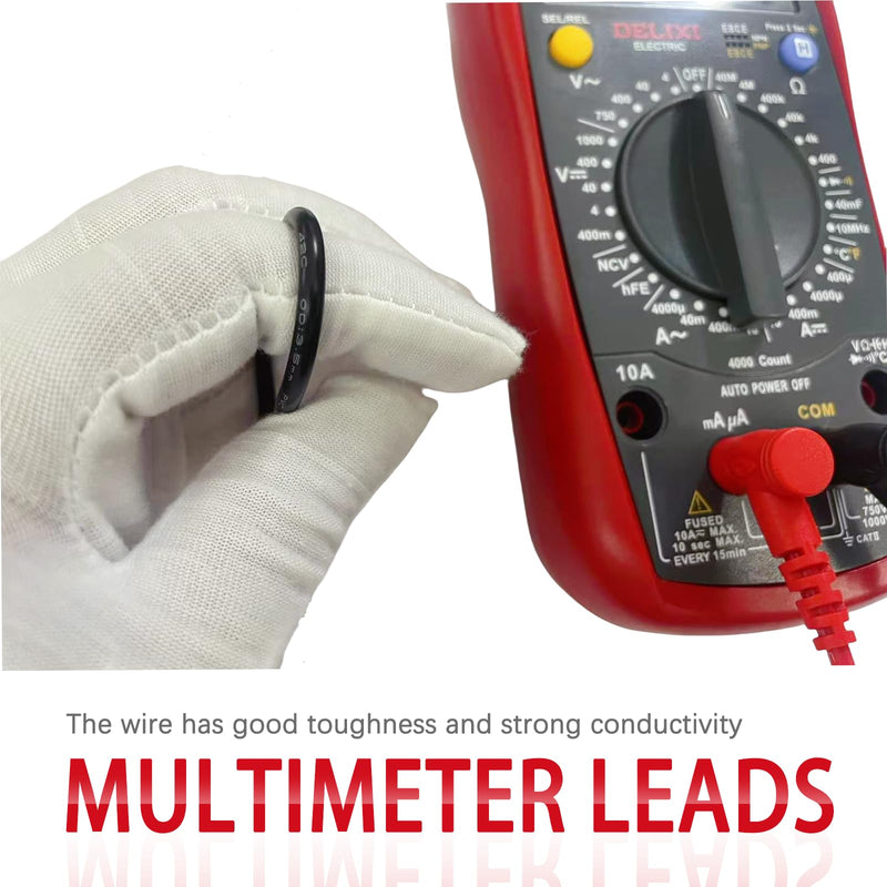 [Australia - AusPower] - Digital Multimeter Test Leads, 1000V 20A Multimeter Leads, Multimeter Probes 