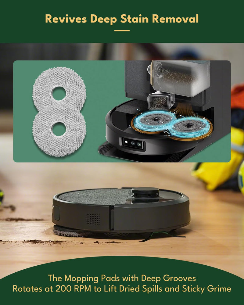 [Australia - AusPower] - 21 Pcs Replacement Parts for iRobot Roomba Plus 405/505/507 Combo Robot Vacuum Cleaner: 1 Main Brush, 4 Side Brushes, 4 HEPA Filters, 5 Dust Bags, 6 Mop Pads, 1 Cleaning Brush Roomba 405/505 21 Pcs 