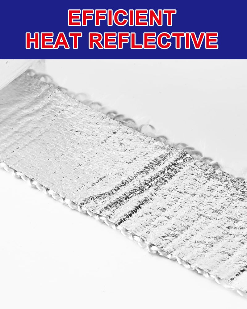 3PCS Thick Heat Shield Tape, 1.5" x 15Ft Each White Self-Adhesive Heat Barrier Wrap for Car, Truck, Exhaust, Wires, Fuel Lines, Firewall & Engine Bay, Reflects Up to 90% Radiant Heat White Heat Shield Tapes *3