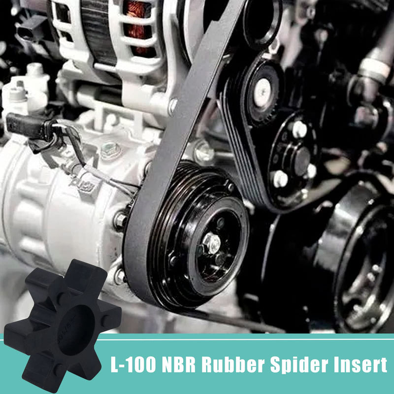 [Australia - AusPower] - Flexible L100 NBR Rubber Spider Insert Solid Spider Center Inserts Fits for Lovejoy Martin L-Jaw Coupling (4 Pack) 4 