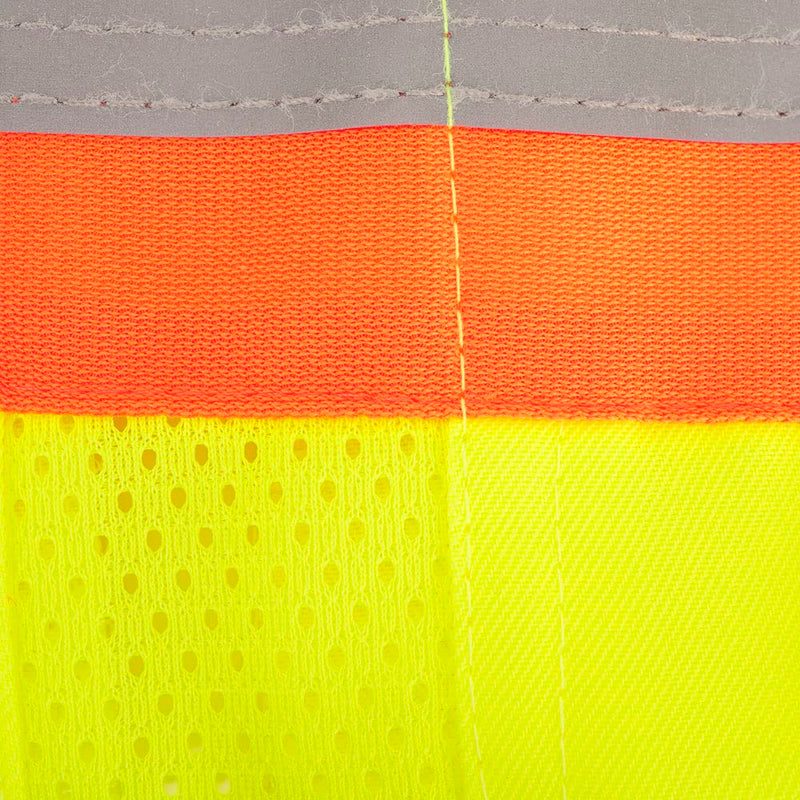 Pioneer Hi Vis Surveyor's Safety Vest - Engineer Style - Breathable Mesh & Reflective Tape - 7 Pockets - Hi Vis Yellow/Green 3X-Large