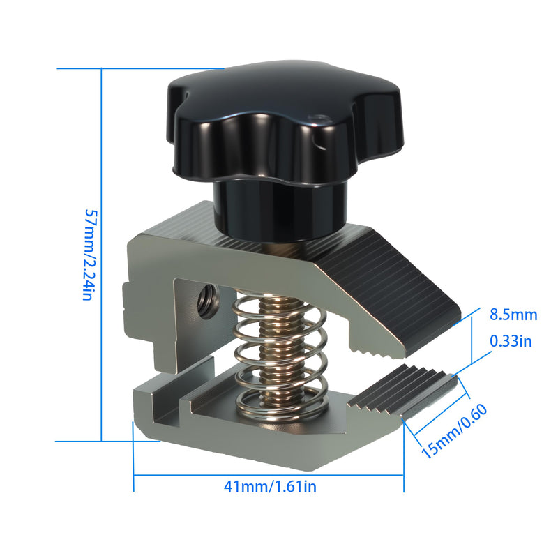 [Australia - AusPower] - SJJ-01 Push Pull Force Fixture 500N High Loading Capacity Stainless Steel Jaw Clamp Thrust Tension Meter HJJ-001clamp（1pcs) 