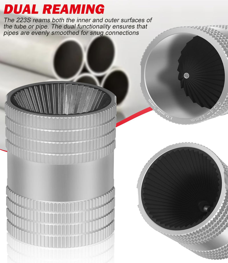 1/4" to 1-1/4" Inner/Outer Tubing Reamer Replace for 29983 Model 223S, Deburring Tool Use on Aluminum, Copper, Stainless Steel, Galvanize Tubing and Pipe