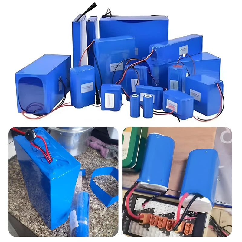 [Australia - AusPower] - Battery Wrap PVC Heat Shrink Wrap Tube for 18650 21700 26650 Lithium Battery DIY Battery Packs Flat Width 3.9in(100mm) Length 9.9ft (3m) Blue 100mm 