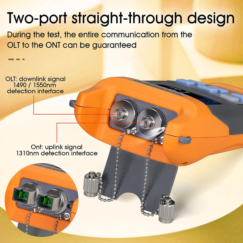 [Australia - AusPower] - A-330A SCAPC FCAPC adapters Fiber Optic PON Optical Power Meter 1310nm 1490nm 1550nm Handheld PON Optical Power Network Detection Online Cable Tester with LED Lighting A-330A 