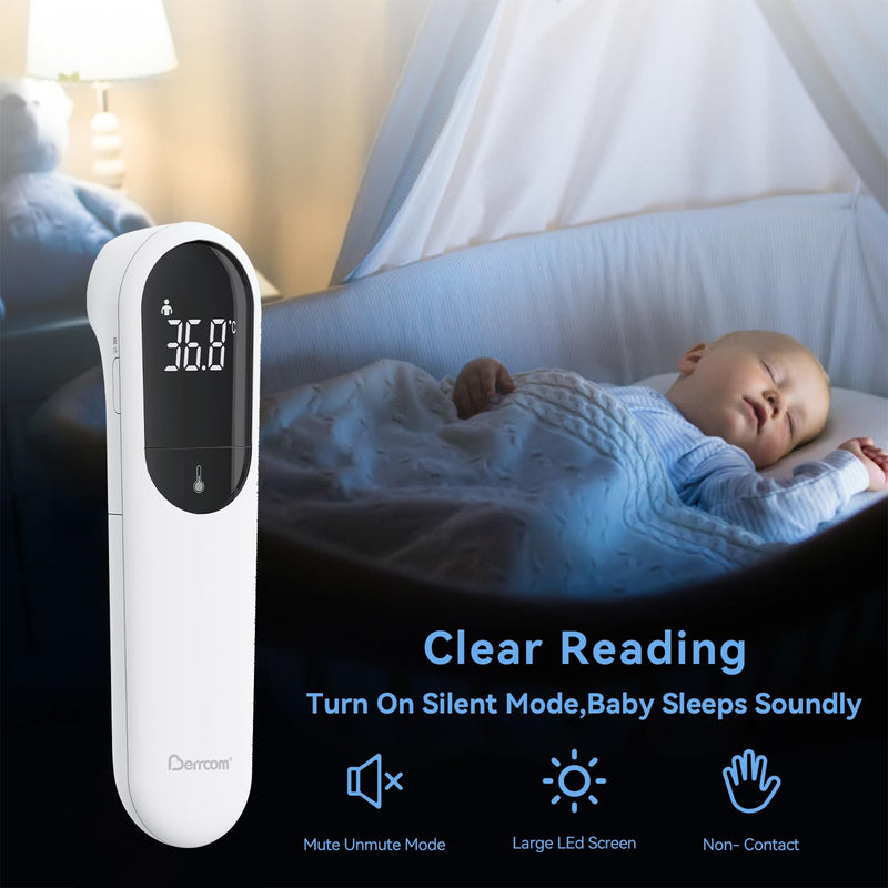 [Australia - AusPower] - Value Bundle with Berrcom Digital Thermometer DT008 and Berrcom No Touch Forehead Thermometer for Adults and Kids JXB315 