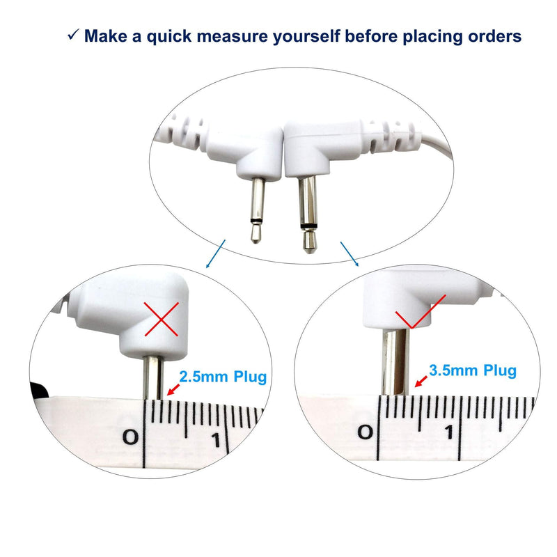 [Australia - AusPower] - 4 Count TENS Wires 3.5mm Plug TENS to 3.5mm Snap Electrode Wires for TENS Unit Electrodes Lead Wires for TENS 4 Count (Pack of 1) 