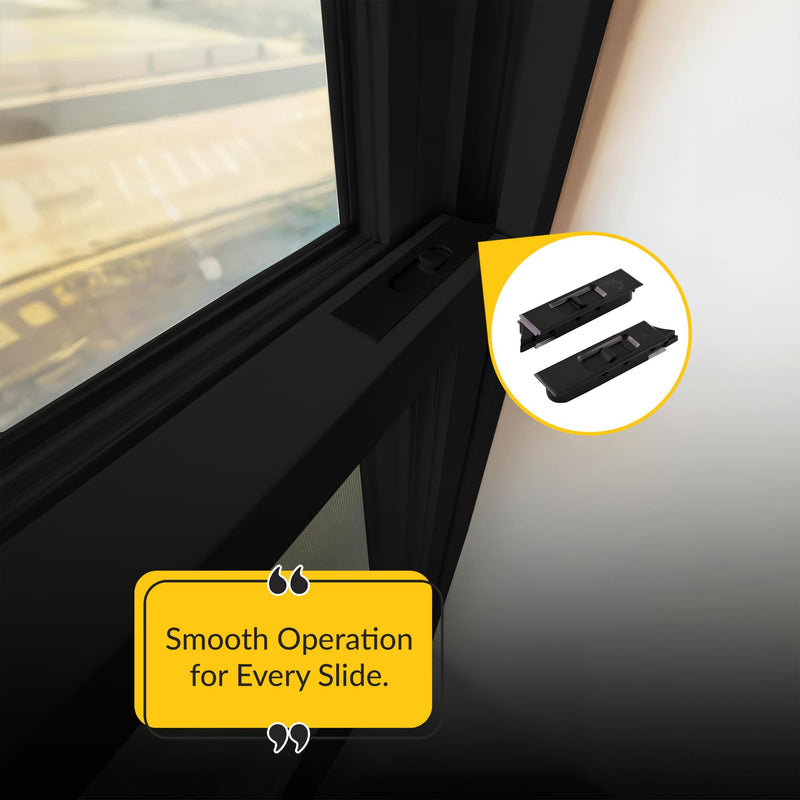 Brixwell Snap in Tilt Latch,Left and Right Pair, Plastic Material, Dark Brown Finish, 2-21/32" Length, 5/64" Stile Snap Size, 1/4" Nose Size, Suitable for Tilt Window Applications 5/64" {5}
