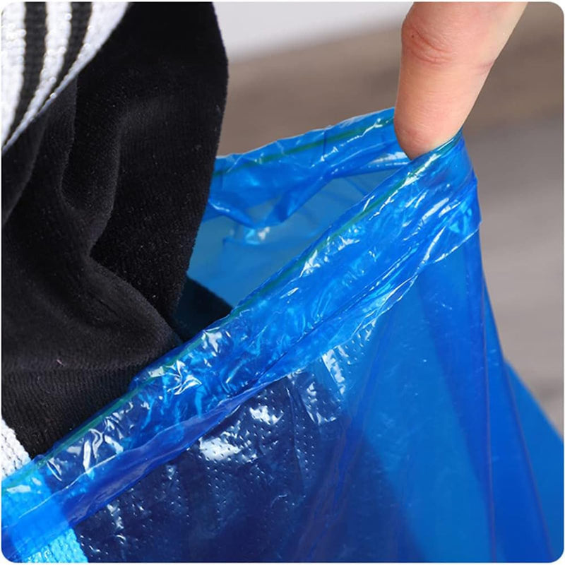 Pack of 20 Disposable Boot Covers PE Waterproof Non-Slip Blue | PE boot covers: water-repellent, non-slip. XL 38x48cm, size 46-47. Elasticated top edge. For agriculture, construction, and gardening. Blue Boot Clothing