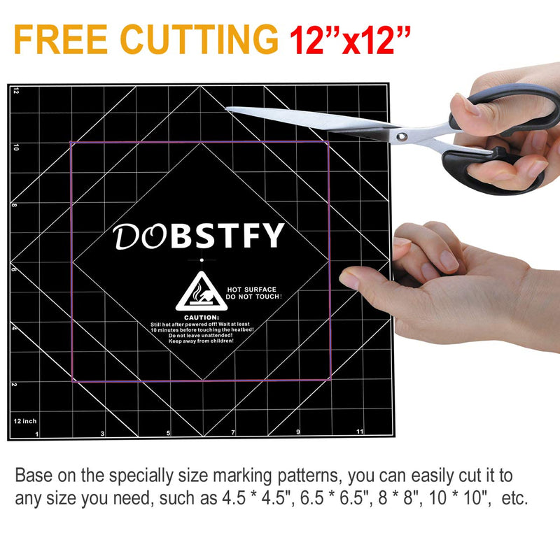 [Australia - AusPower] - DOBSTFY 3D Printing Build Surface,with Premium Adhesive 3D Printer Heat Bed Platform Sticker Sheet,for Ender 3 Max Neo/CR 3040 Pro/CR 10 V3/CR 10S Pro V2/Ender 3 S1 Plus/4Pack 12x12inch(305mmx305mm) 310x310mm (Pack of 4) 