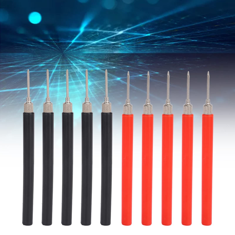 [Australia - AusPower] - 5PCS Red and Black Multimeter Probe Test Pin, Test Probe Pin for Circuit 