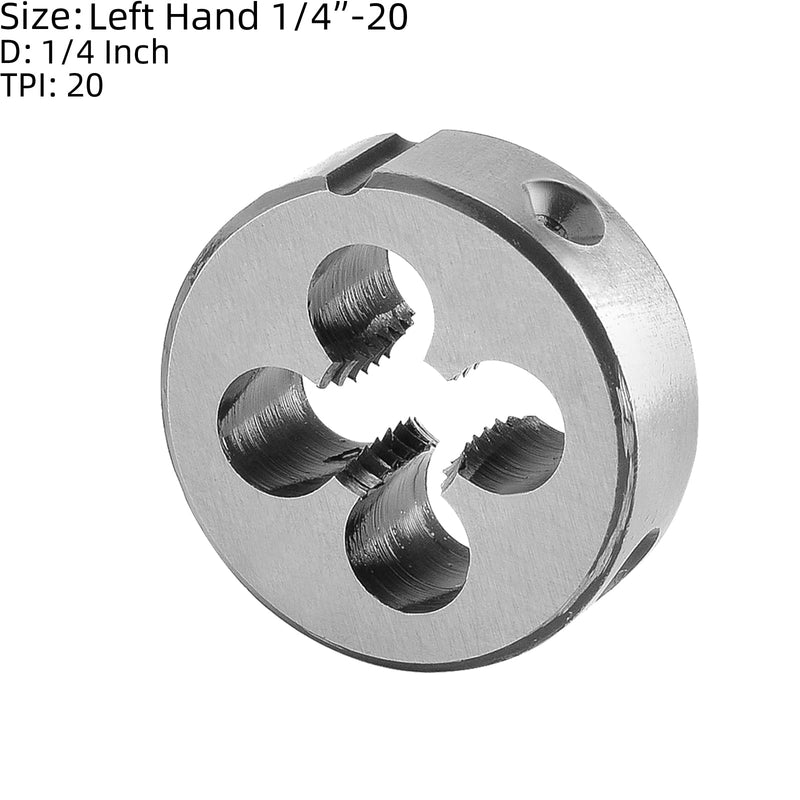 [Australia - AusPower] - Burkit 1/4"-20 UNC Tap and Die Set Left Hand, 1/4 x 20 UNC Machine Thread Tap and Round Die 
