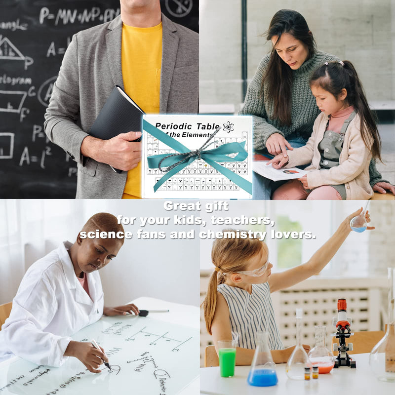 [Australia - AusPower] - Periodic Table with Real Elements Inside, Acrylic Periodic Table with Flannel Bag, 3D Periodic Table of Elements, Chemistry Gifts for Kids Adults Teacher 6" x 4.5" 