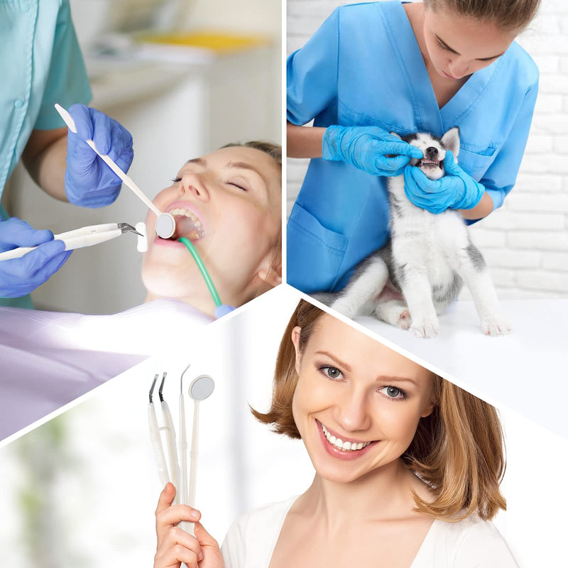 [Australia - AusPower] - JMU 10 Pack Disposable Dental Examination Kit, 3Pcs Basic Instruments Set, Sterile Packaging, Dental Mirror Explorer Probe Plier, Oral Cleaning Hygiene Kit Dentist Tools 
