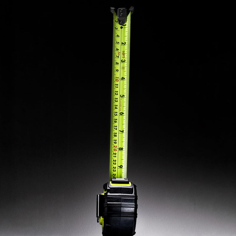[Australia - AusPower] - Unilite MT5M2 Heavy Duty Tape Measure – 5m/16ft, 27mm Wide SUPERBLADE Nylon Coated, 2.9m Stand-Out Blade, Magnetic Dual Hook, Dual-Sided Imperial/Metric, Impact Resistant 