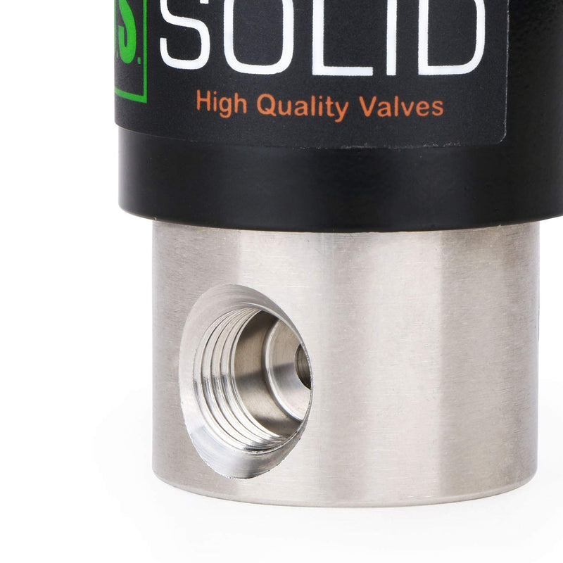 [Australia - AusPower] - U.S. Solid 1/4" Stainless Steel Electric Solenoid Valve 12VDC Normally Closed VITON 1/4 Inch 