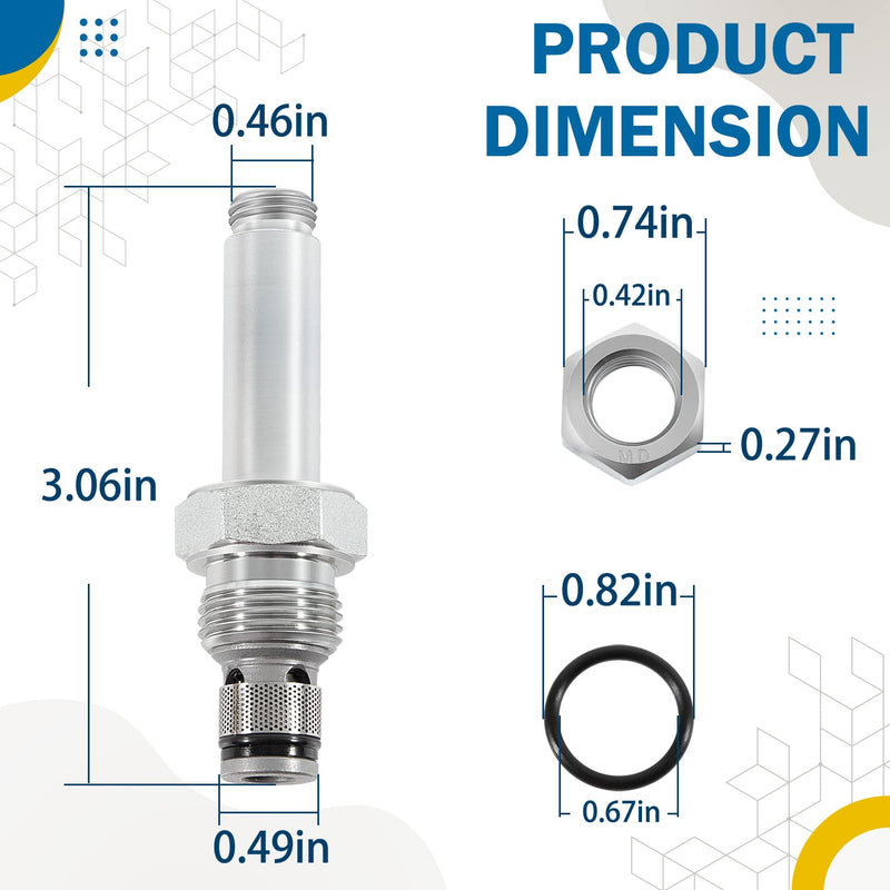DSV-080-2NCP-N Solenoid Cartridge Valve, Replacement for SPX Fenner Stone VF-4009, Normally-Closed, Two-Way, Two-Position, Pilot-Operated Solenoid Valve