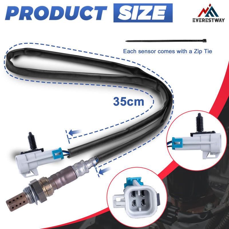 [Australia - AusPower] - SG1857 234-4668 Oxygen Sensor Upstream or Downstream Compatible with 2003 2004 2005 GMC Sierra 1500 Yukon 5.3L Chevrolet Silverado 1500 Tahoe 5.3L 4 PCS 
