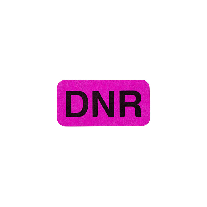 [Australia - AusPower] - Carstens Medical Stickers – DNR Alert and Instruction Labels for Medical Charts, Purple and Black, Roll of 100 Patient Chart Labels, W1.5" x H.75" 