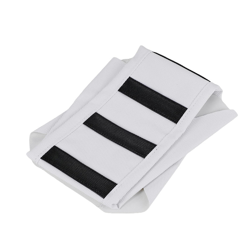 [Australia - AusPower] - Dirt Bike Seat Cover Universal for Yozma IN10 Ebike in 10 CRF XR TTR KLX PW DRZ RM 50 70 80 100-125cc Pit Bike White/Non Slip Black Stripe/Gripper Soft/Water Proof 