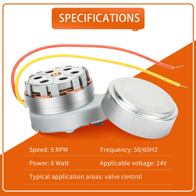 802360JA Motor 24V 5/6RPM Work Well with V8043/8044 Honey-Well Zone Valve-2Pack 2