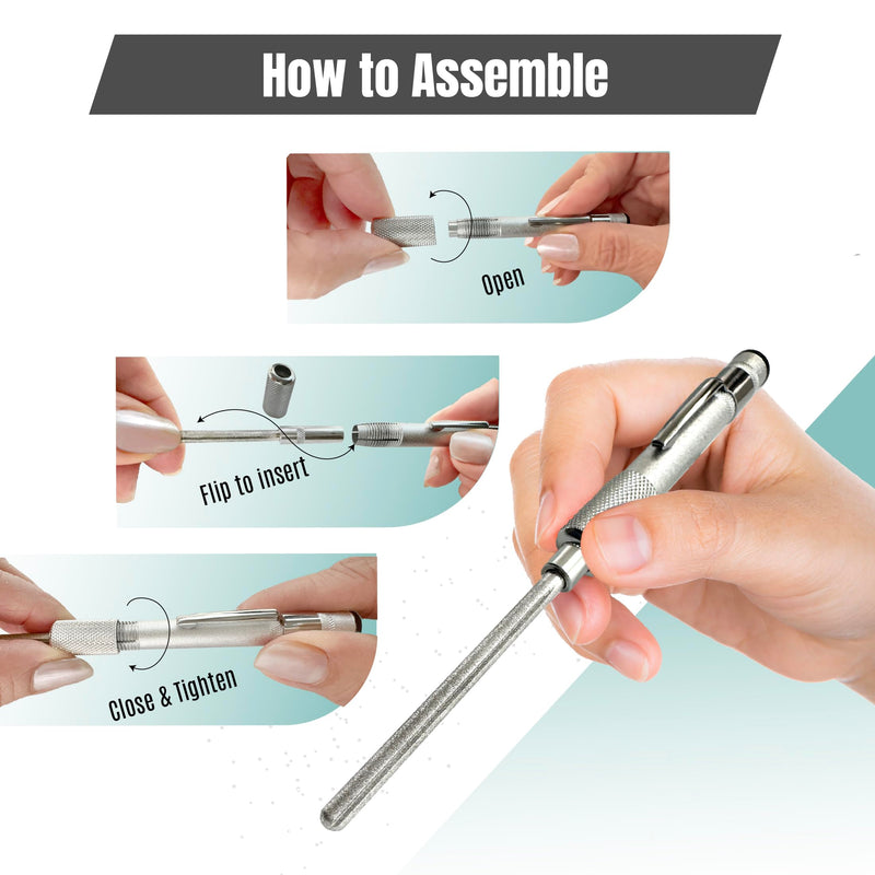 [Australia - AusPower] - Crystal and Glass Repair File, Carbide Metal Diamond Grit Tool 