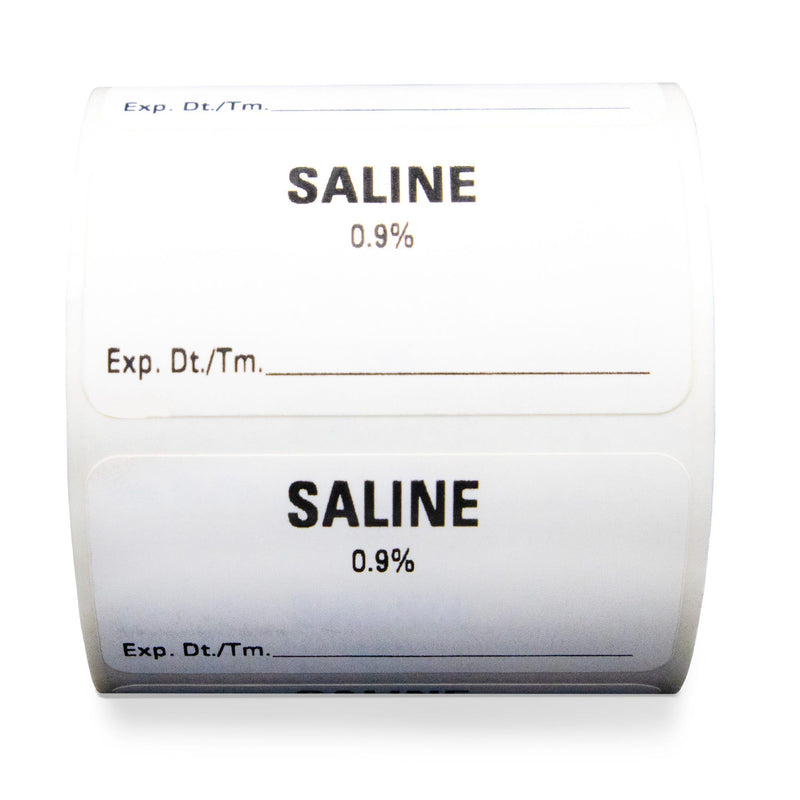 Saline Expiration Date Labels 2"x1"