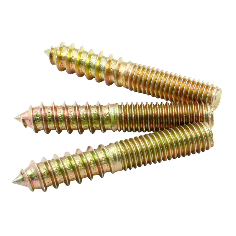 [Australia - AusPower] - 20PCS Hanger Bolts, M8 Double Ended Screws 2"(50mm) Length, M8 Dowel Screw for Wood Furniture, with (M8x1.25mm) Hanger Bolt Driver M8 2" Length 