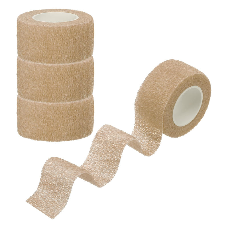 PATIKIL Sports Self-Adhesive Tape, 4 Pack 2" X 5 Yards Bandage Wrap Breathable Elastic Tape Prevent Finger Friction for Golf Baseball Volleyball, Skin Tone