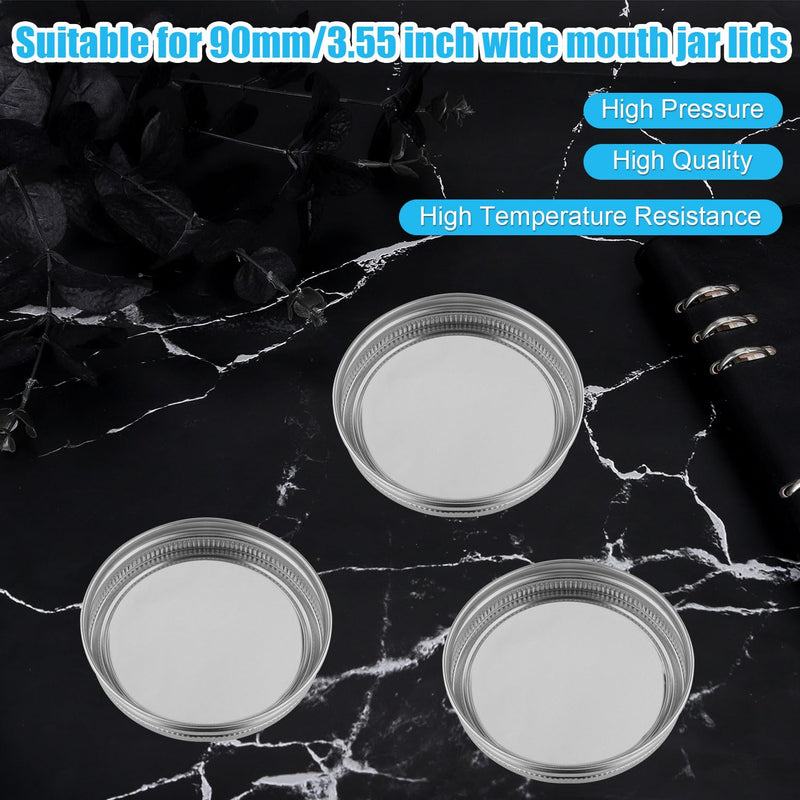[Australia - AusPower] - 50pcs Synthetic Filter Paper Stickers, 84mm Diameter Adhesive Filter Discs 0.3 µm Wide Mouth Mason Jar Lids Filter Patch for Mushroom Cultivation 