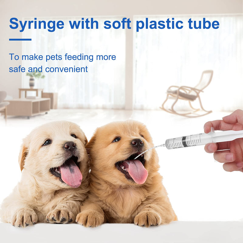 [Australia - AusPower] - 6 Pack-10ml Ink Syringe with 16 Ga Blunt Needle Tip and Soft Plastic Tube Suitable for Glue Application,Liquid Dispensing and Measuring, Pet Food Feeding,Refilling Ink Cartridges,CISS or Flux pen 10ML/6PACKS 